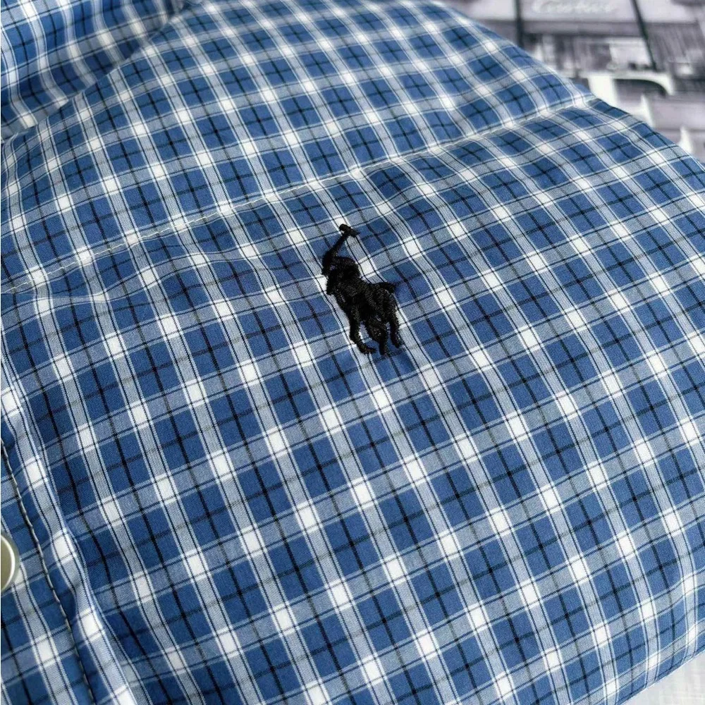 Ralph Lauren Blue and White Gingham Vest - Picture 3 of 4